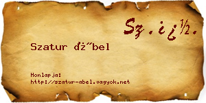 Szatur Ábel névjegykártya